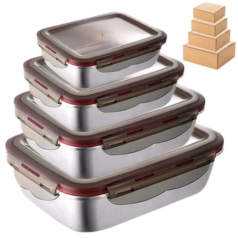 Food Storage Tupperware - 304 스테인레스 스틸 식품 점심 도시락