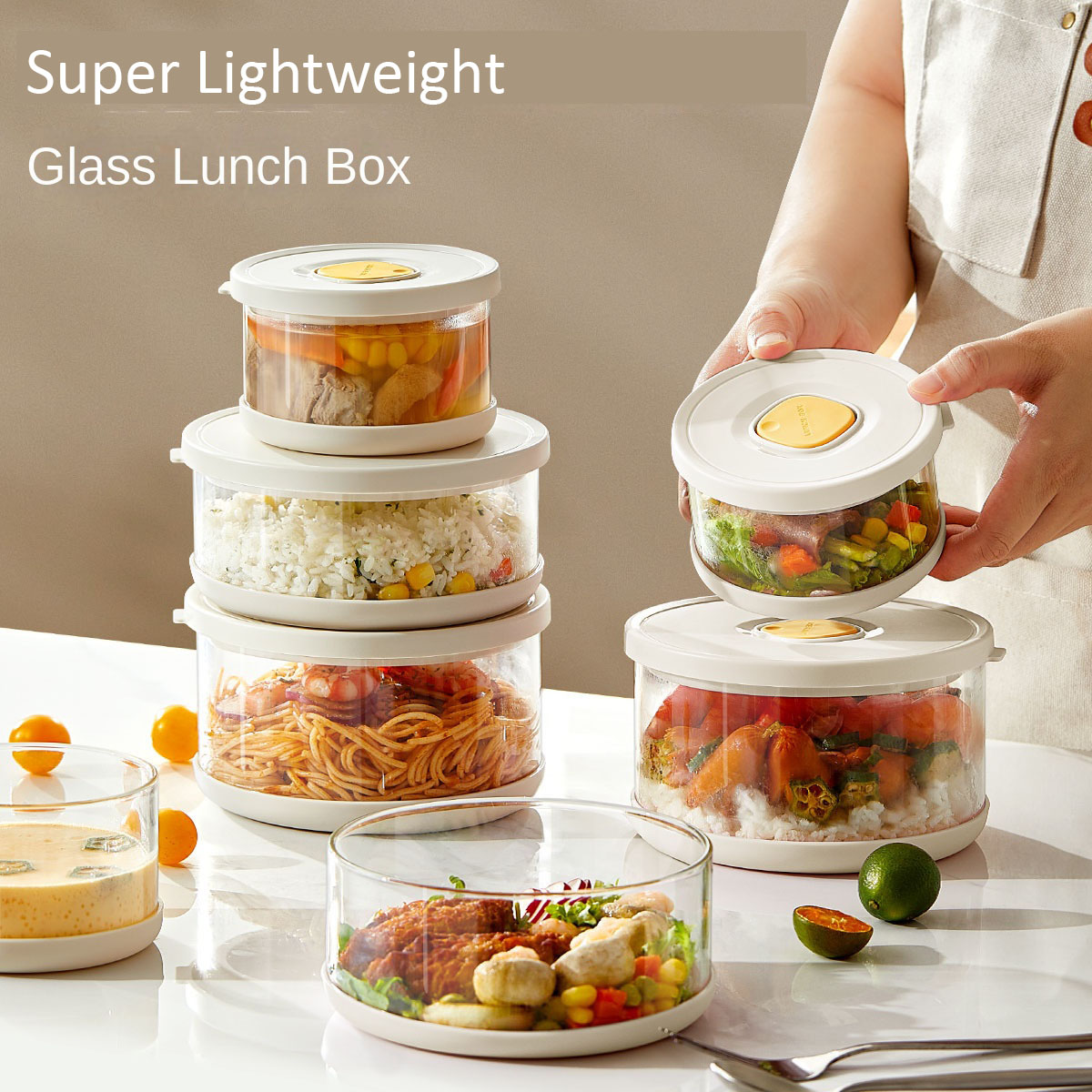 Food Storage Tupperware - 유리 텀블러 세트 밀폐 용기 내열성
