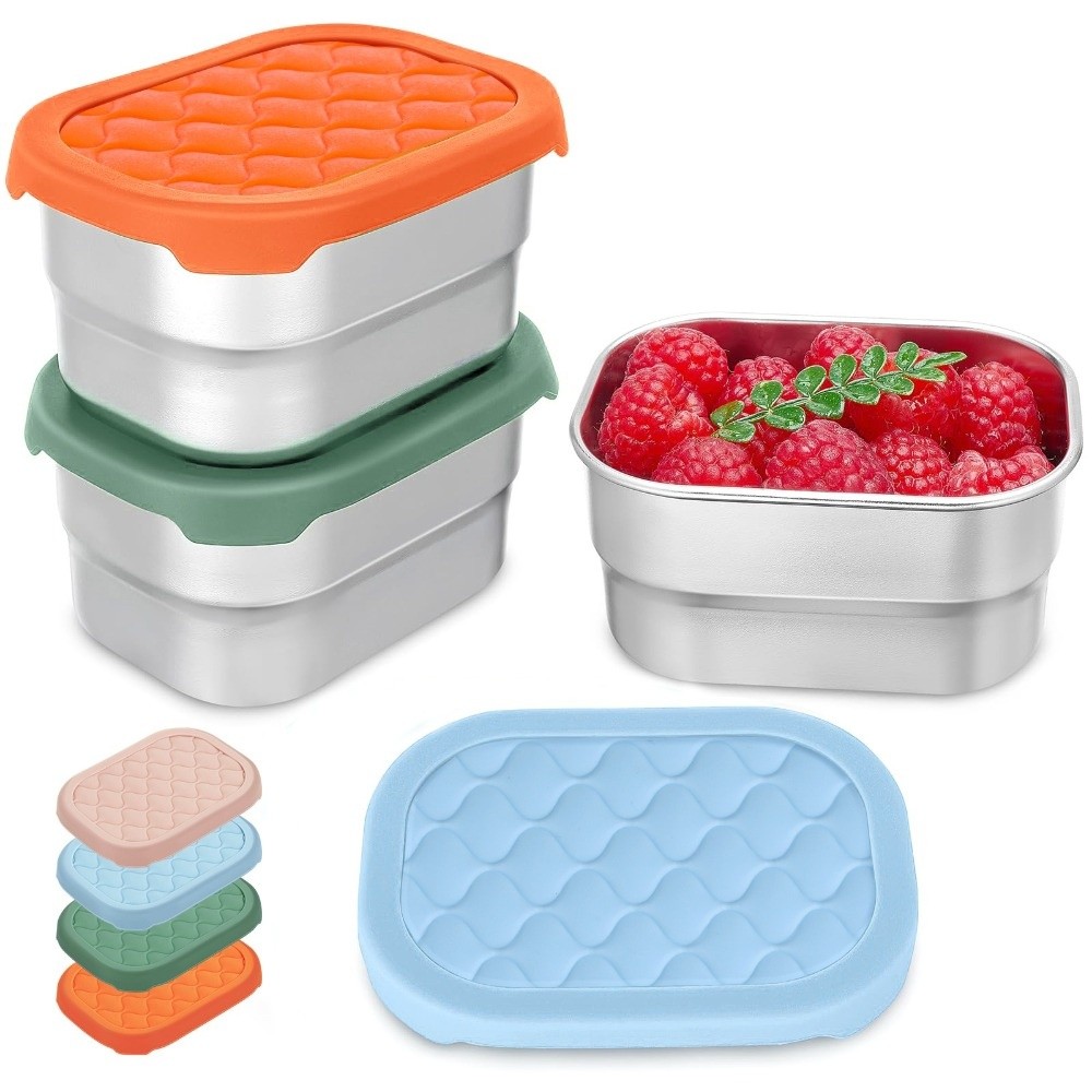 Food Storage Stackable Containers - 새로운 스테인리스 스틸 식품 용기, 쌓을