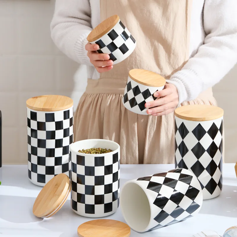 Food Storage Lidl - 세라믹 식품 저장 용기 북유럽풍 블랙