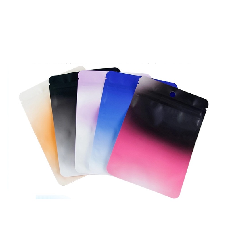 Food Storage In Mylar Bags - 1000개/묶음 10.5x15cm 컬러 그라데이션 지퍼백 플라스틱
