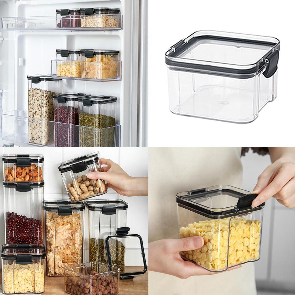 Stackable Pantry Bin - 뚜껑이 있는 투명 냉장고 보관 용기