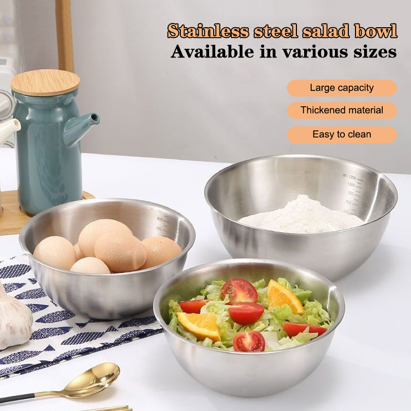 Food Storage Essentials - 1PC 스테인레스 스틸 그릇 세트(요리, 베이킹,
