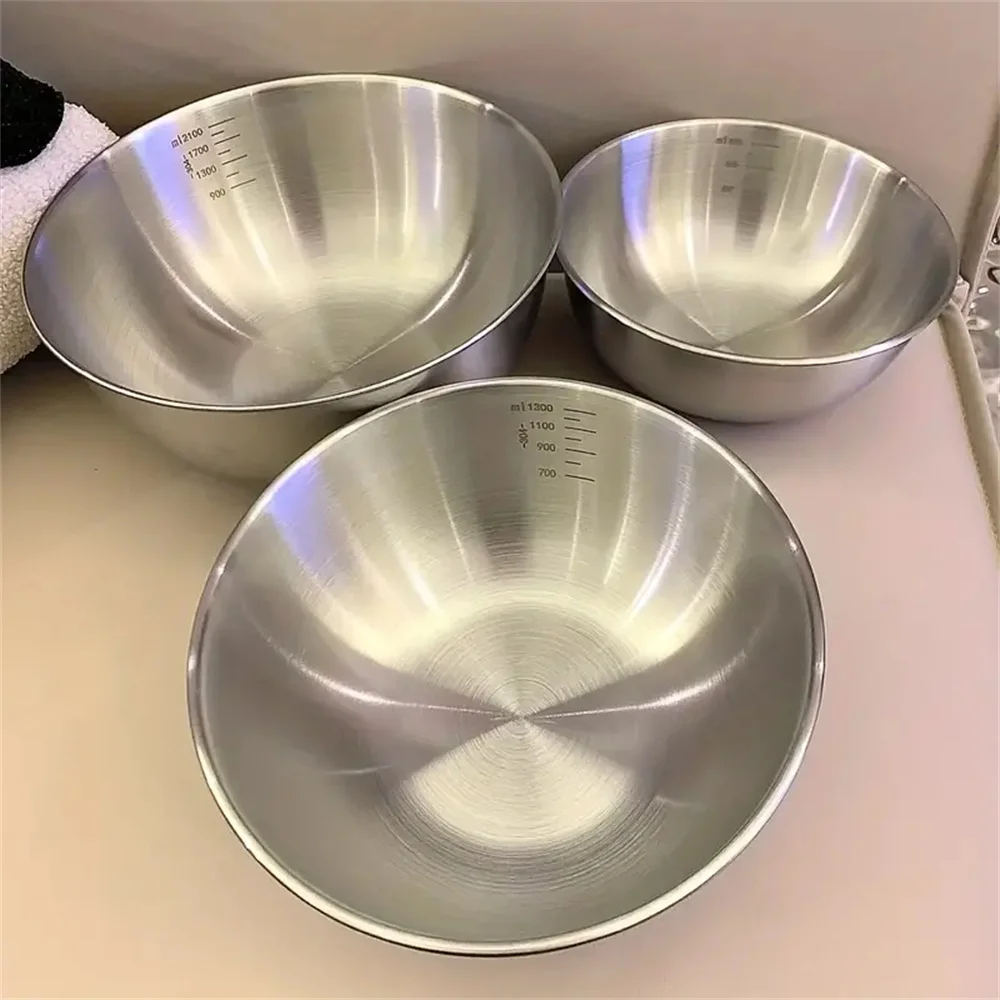 Food Storage Essentials - 1-3 스테인리스 스틸 볼 세트(저울 포함)