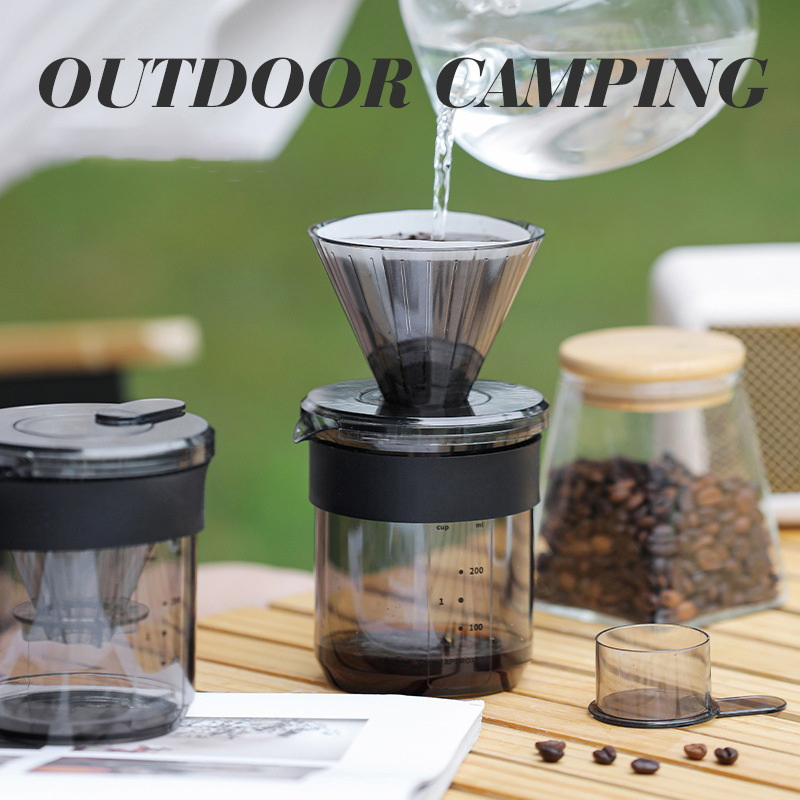 Food Storage Camping - 손으로 만든 3-in-1 커피포트(저울 포함), 식품