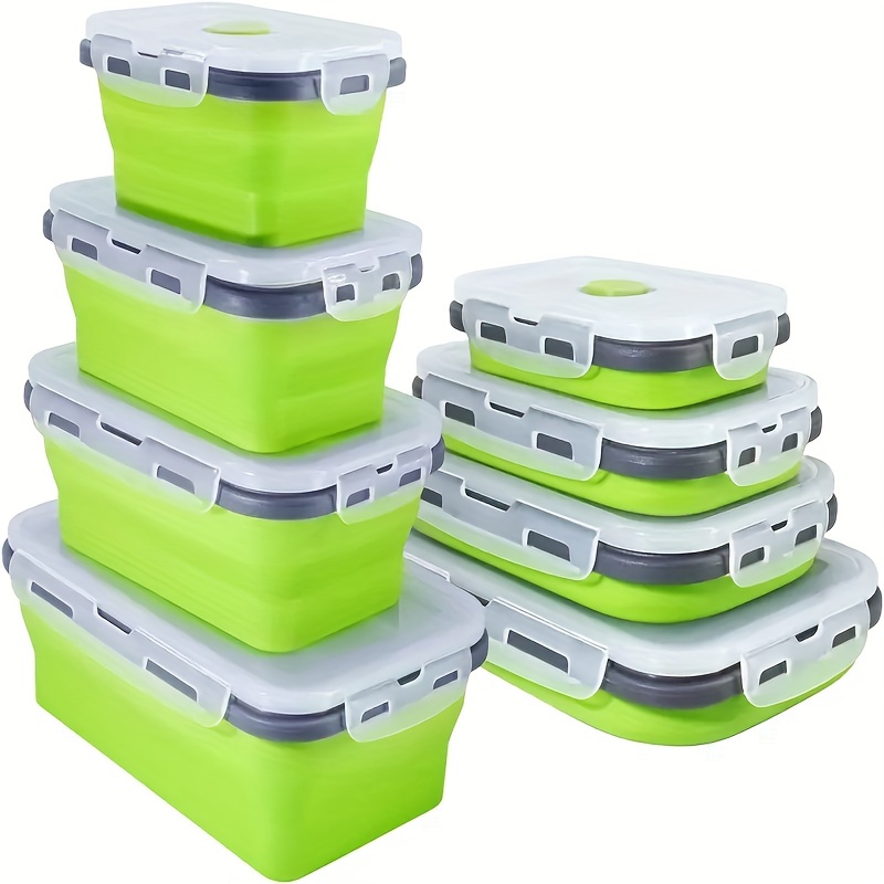 Food Storage Tupperware - 1/4pcs 접이식 실리콘 식품 보관 용기