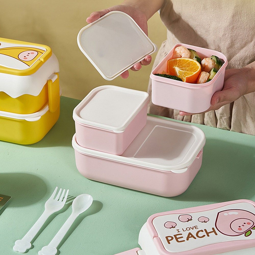 Food Storage Practices - 실용적인 3칸 점심 도시락 보관 용기