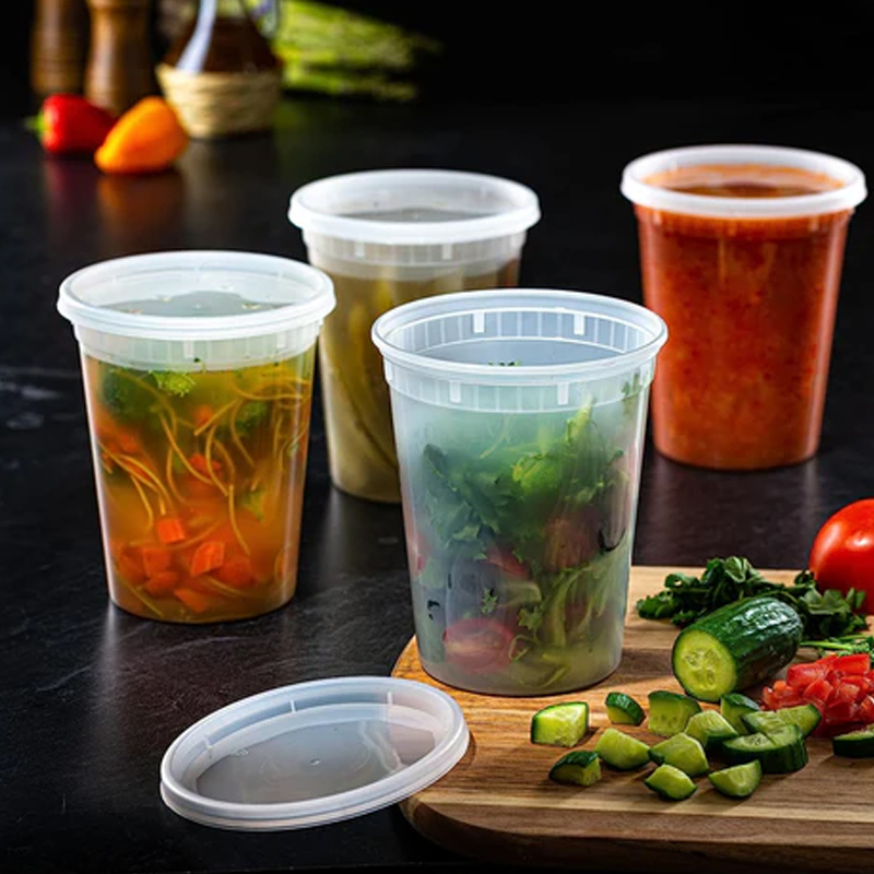 Food Storage Prep Containers - 뚜껑이 있는 식품 보관 용기, 냉동고