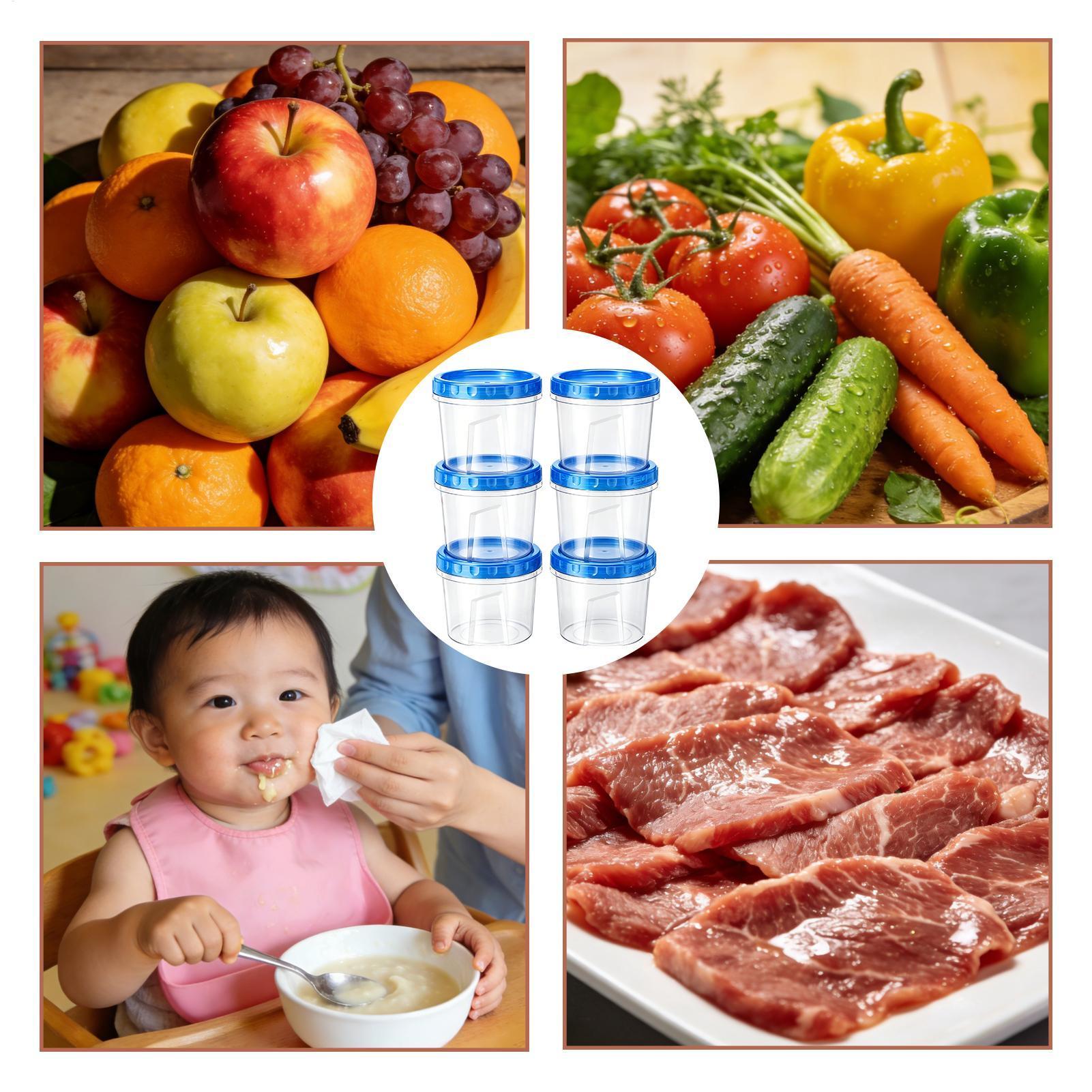 식품 보관용 냉동고 용기 6개 16온스 누출 방지 쌓을 - Food Storage Refrigerator 리뷰 및 가격