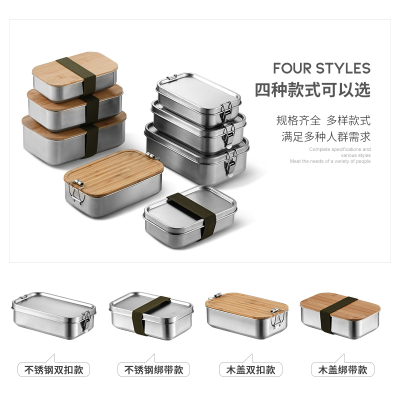 스테인레스 스틸 도시락 상자 일본식 버클 휴대용 Tup - Food Storage Tupperware 리뷰 및 가격