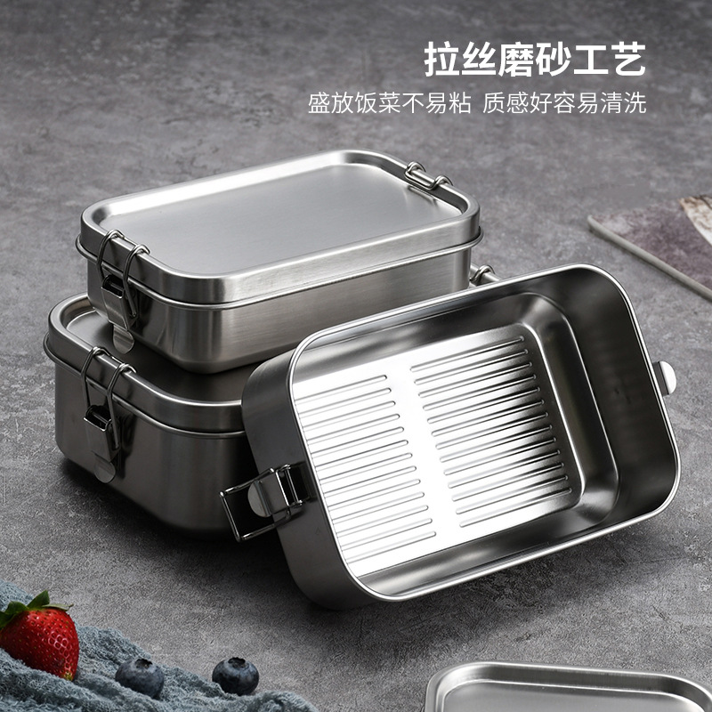 스테인레스 스틸 도시락 상자 일본식 버클 휴대용 Tup - Food Storage Tupperware 리뷰 및 가격