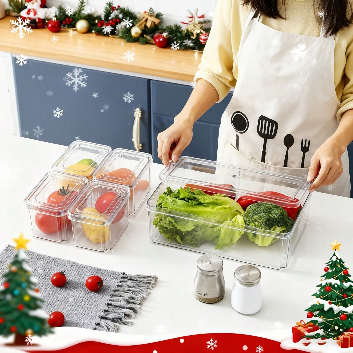 7/14팩 적층형 냉장고 정리함(뚜껑 포함), 과일,  - Food Storage Refrigerator 리뷰 및 가격