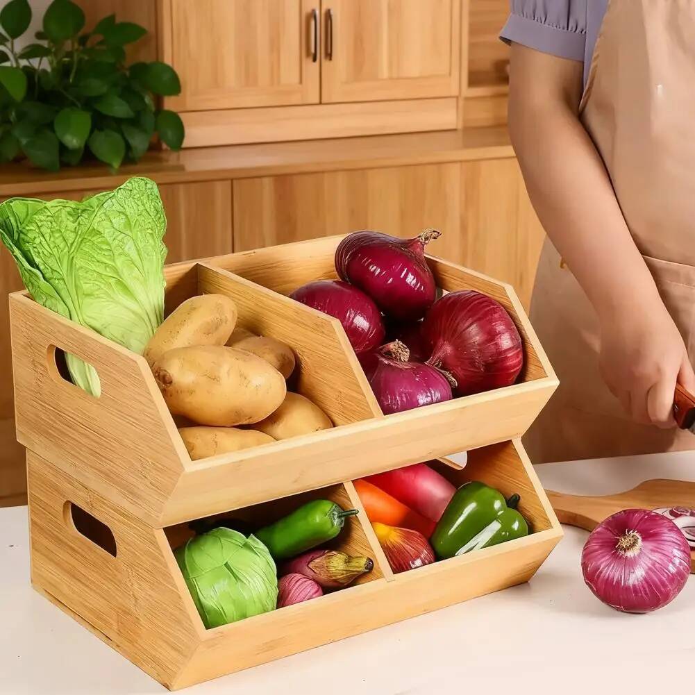 나무로 만든 식료품 저장실 정리함, 주방, 욕실, 식품 - Stackable Pantry Bin 리뷰 및 가격