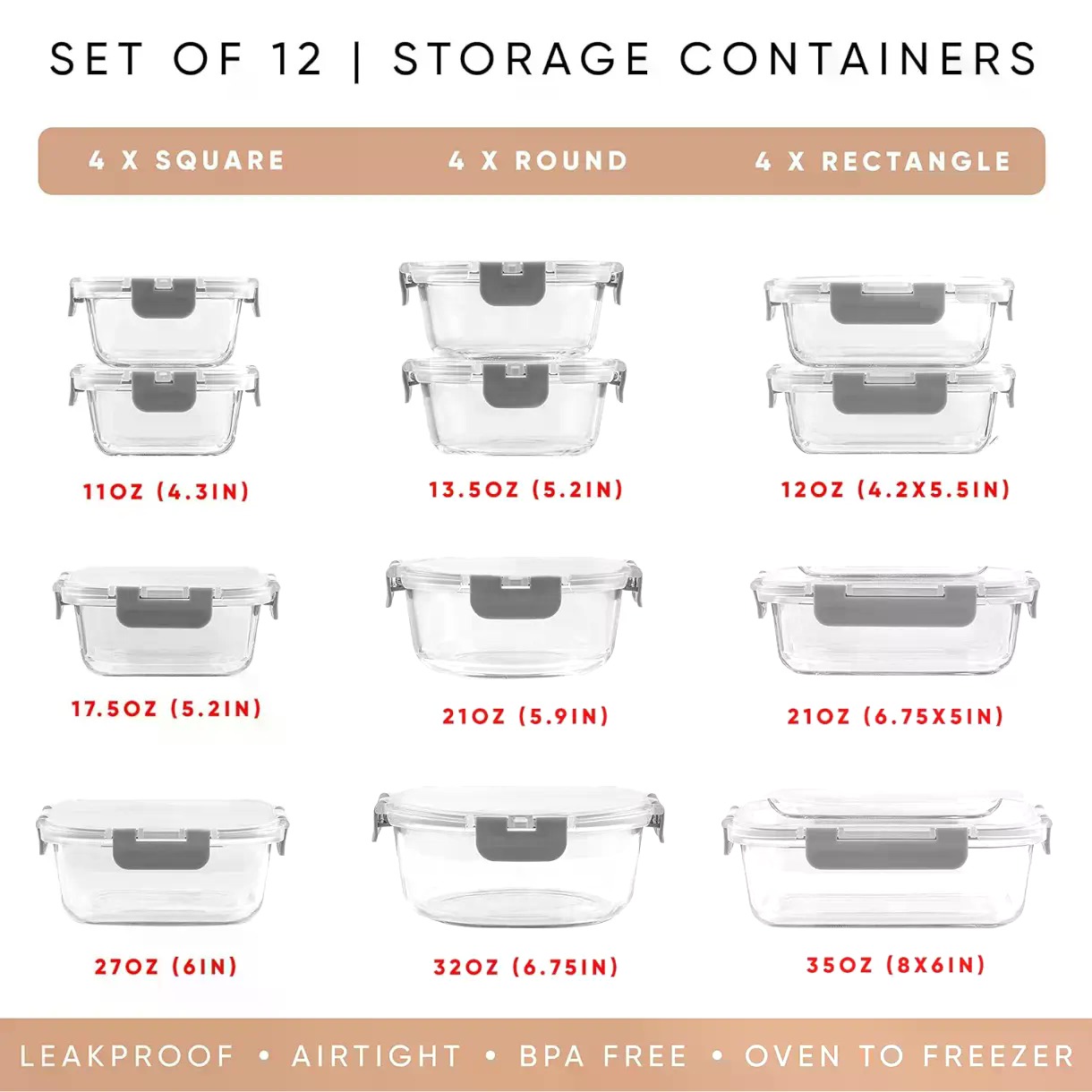24개입 보로실리케이트 유리 보관 용기(뚜껑 포함) | - Food Storage Tupperware 리뷰 및 가격