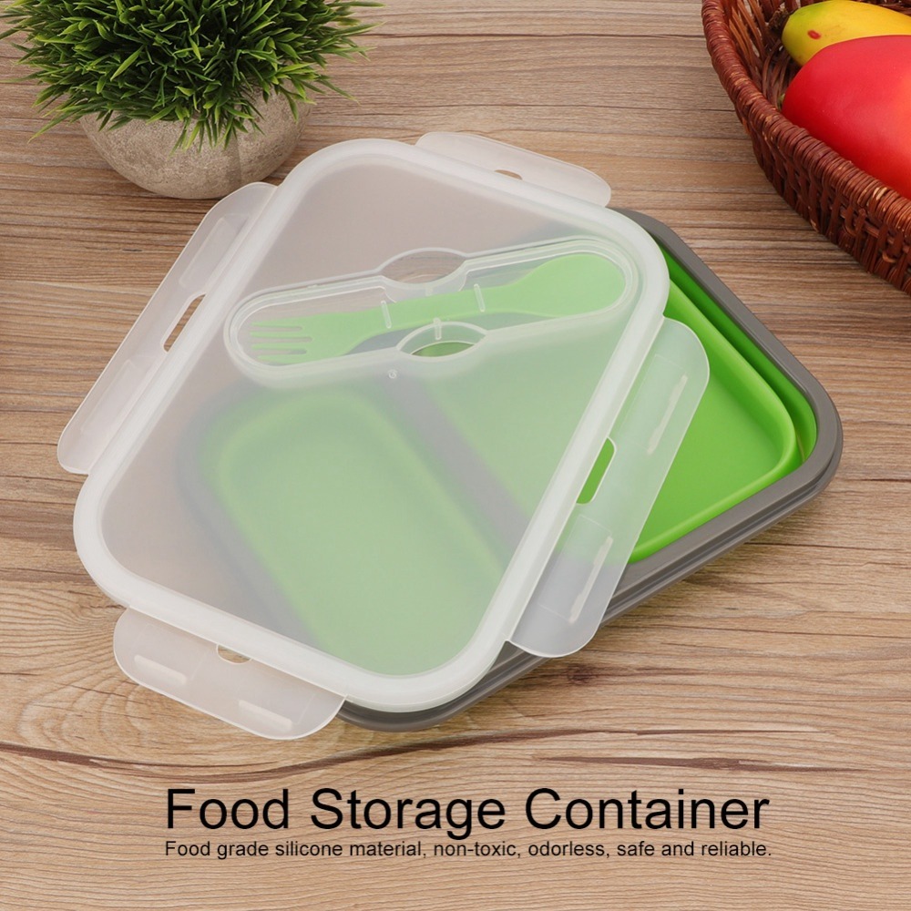 2PCS 실용적인 1000ml 접이식 도시락 상자 실리 - Food Storage Practices 리뷰 및 가격