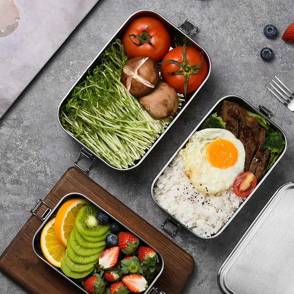 2개입 실용적인 304 스테인리스 스틸 점심 보관 용기 - Food Storage Practices 리뷰 및 가격