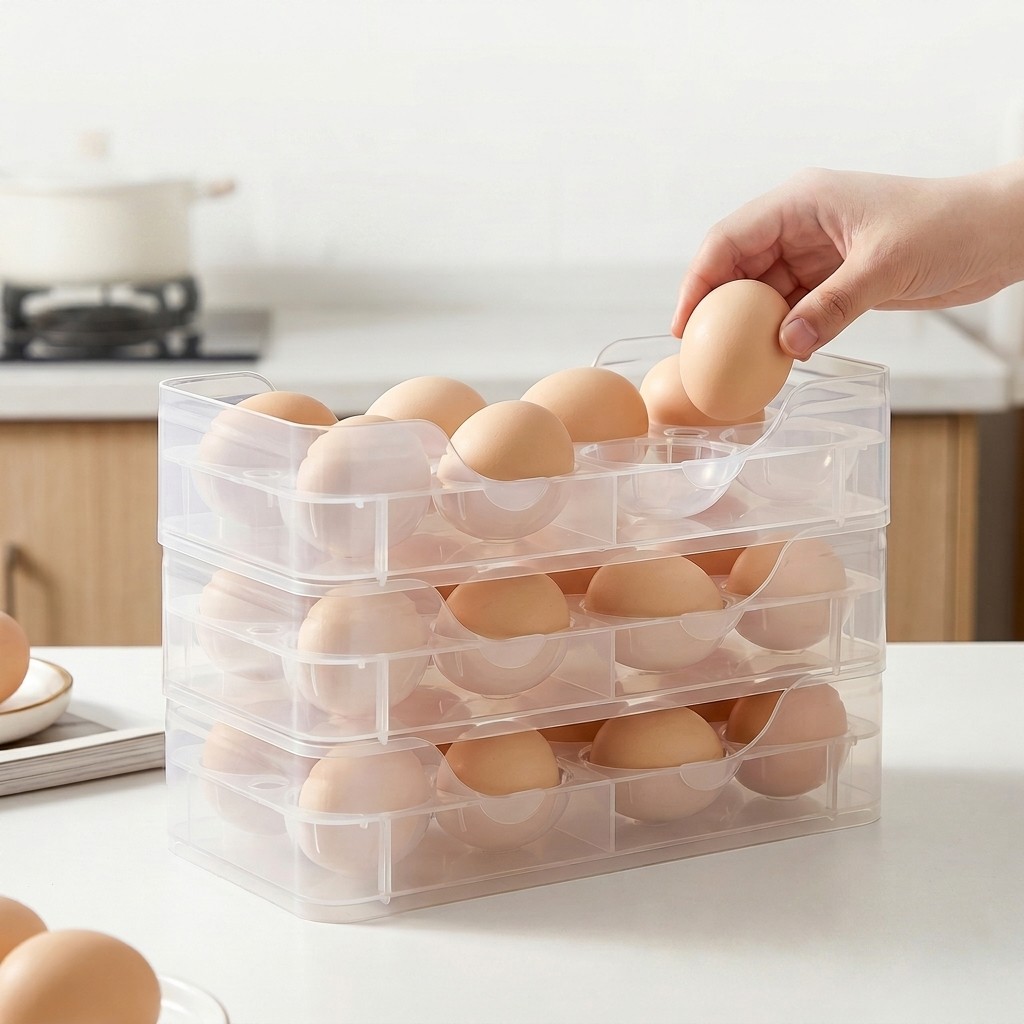 냉장고 문에 부착 가능한 쌓을 수 있는 투명 플라스틱  - Food Storage Refrigerator 리뷰 및 가격