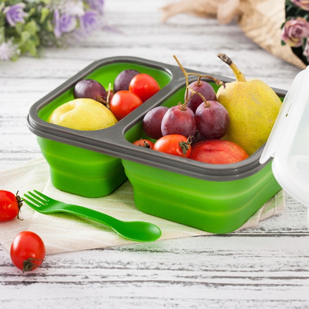 2PCS 실용적인 1000ml 접이식 도시락 상자 실리 - Food Storage Practices 리뷰 및 가격