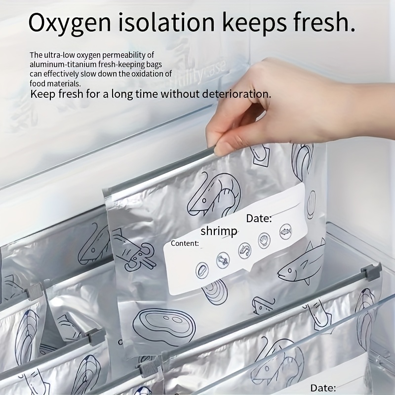 10/60개 알루미늄 호일 보관 가방 냉동실 밀폐 정리 - Food Storage Essentials 리뷰 및 가격
