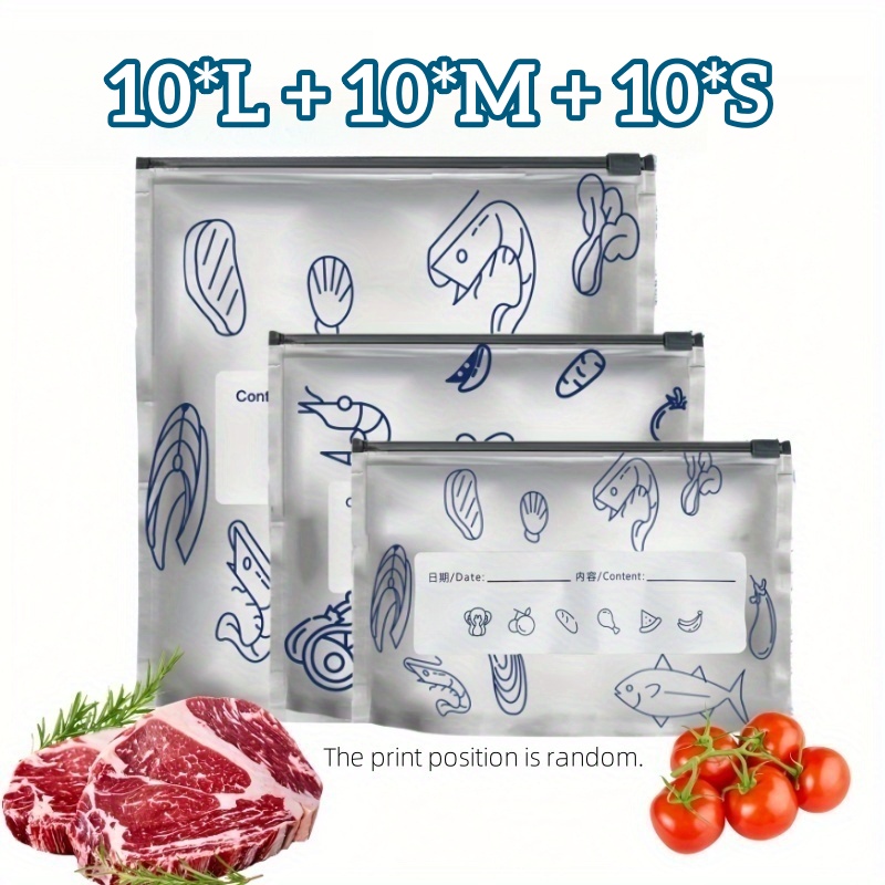 10/60개 알루미늄 호일 보관 가방 냉동실 밀폐 정리 - Food Storage Essentials 리뷰 및 가격