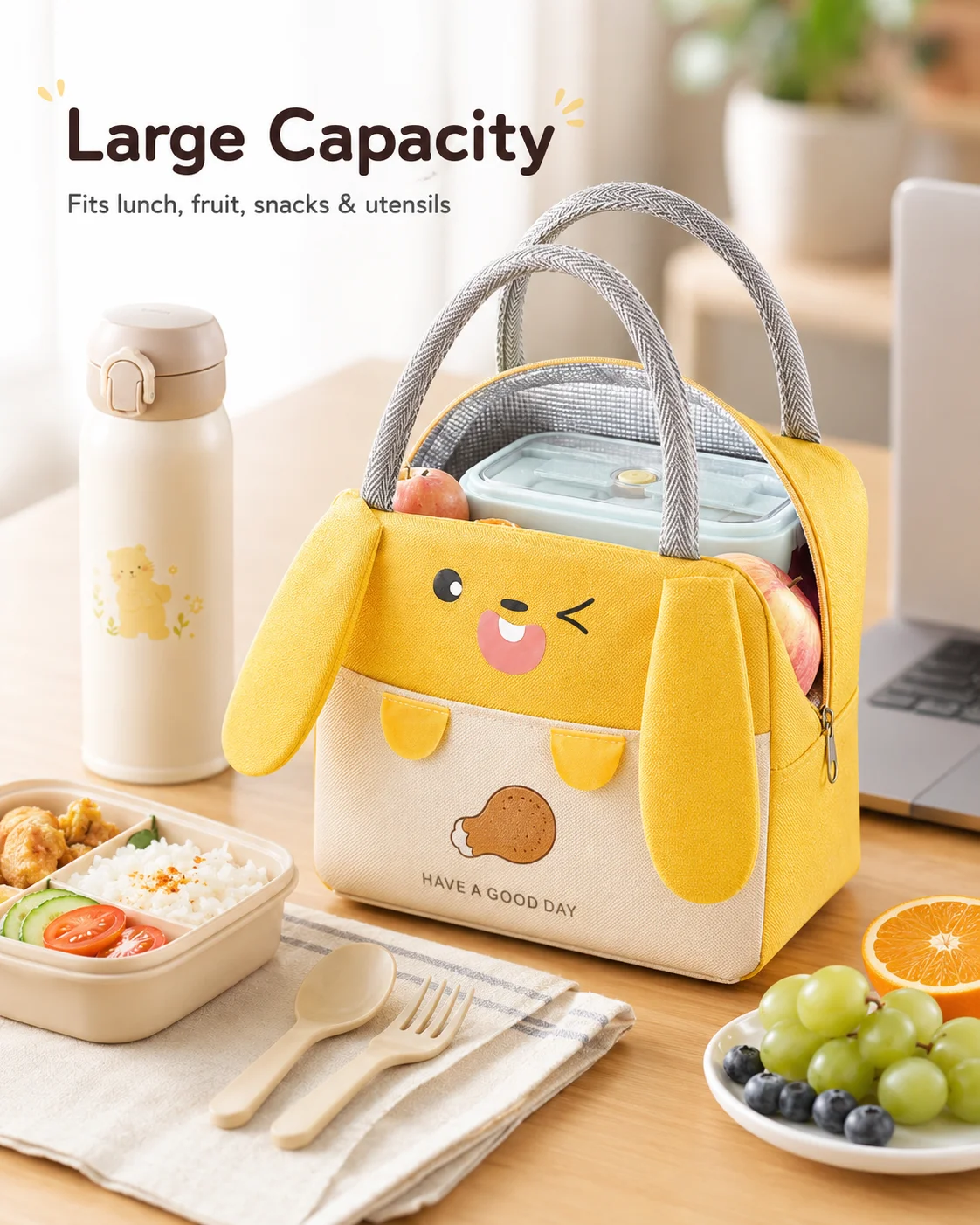 휴대용 만화 캐릭터 보냉 가방, 여성용 방수 음식 보관 - Food Storage Camping 리뷰 및 가격