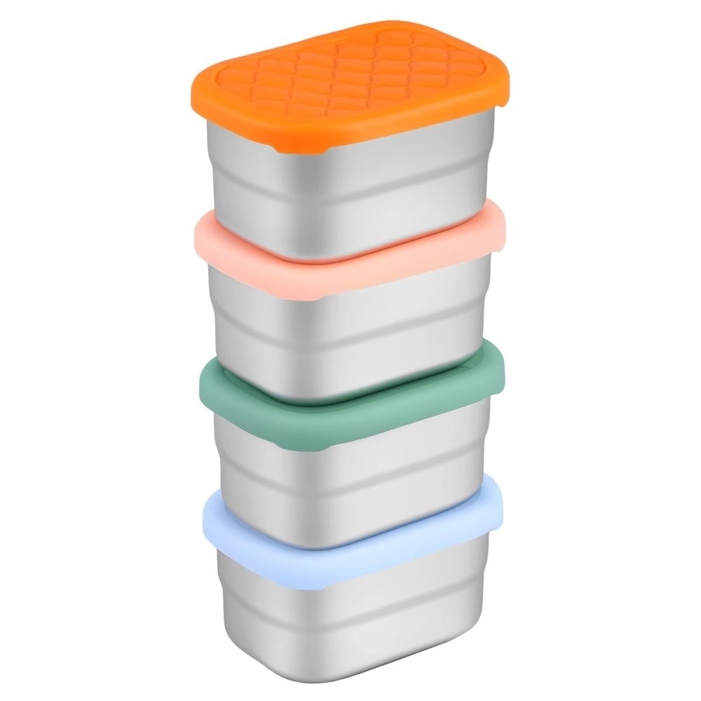 새로운 스테인리스 스틸 식품 용기, 쌓을 수 있는 실리 - Food Storage Stackable Containers 리뷰 및 가격