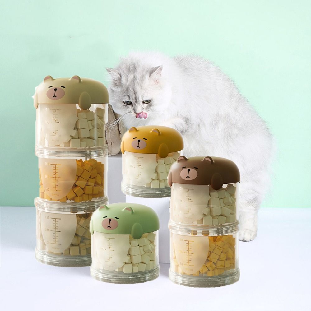 실용적인 플라스틱 다층 고양이 사료 상자 방습 귀여운  - Food Storage Practices 리뷰 및 가격