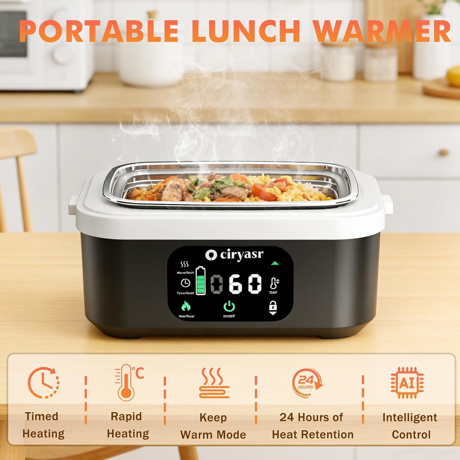 강력한 전기 도시락, 1.35L 20000mAh 배터리 - Food Storage Camping 리뷰 및 가격