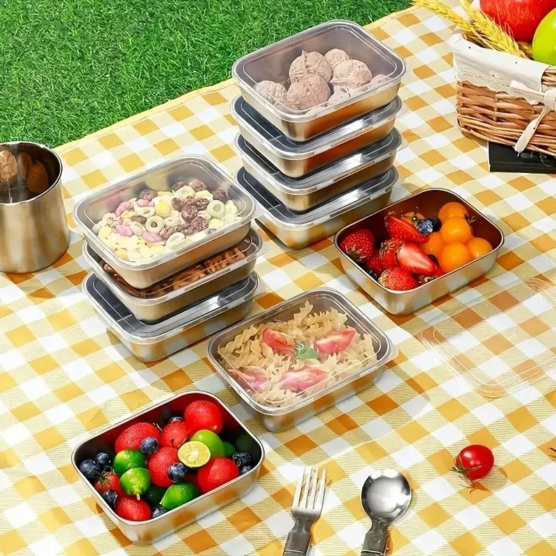 2개의 스태커블 스테인리스 스틸 도시락통, 주방, 냉장 - Food Storage Stackable Containers 리뷰 및 가격