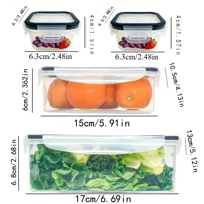 8Pcs 용기 4개 뚜껑 4개 세트 주방 밀폐용기 플라 - Food Storage Camping 리뷰 및 가격