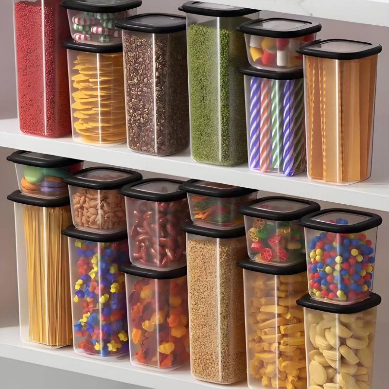 6개의 밀폐 식품 보관 용기 세트, 투명 디자인 플라스 - Food Storage Containers Set 리뷰 및 가격