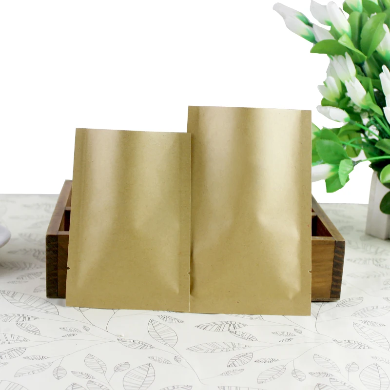 8*12cm 오픈 탑 브라운 크래프트 종이 알루미늄 호 - Food Storage In Mylar Bags 리뷰 및 가격