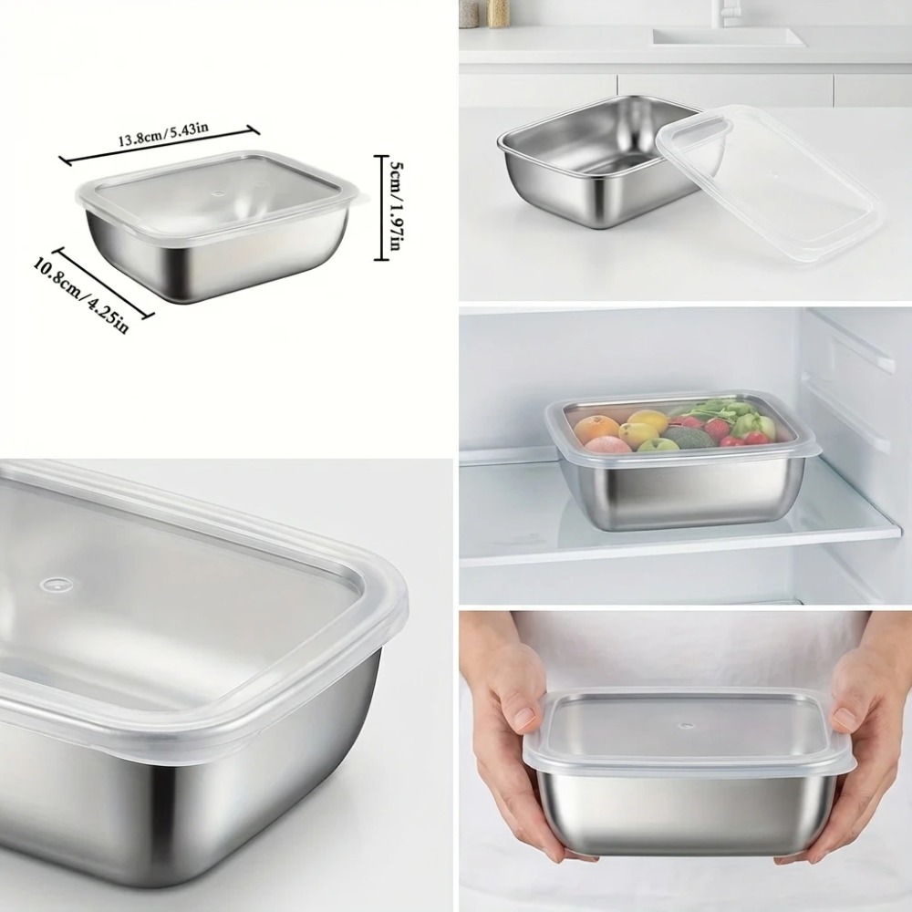 6pcs 스텐 밀폐 용기 스텐 반찬통 누수 방지 6pc - Food Storage Containers Set 리뷰 및 가격