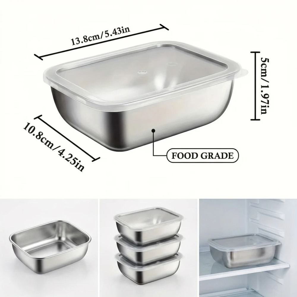 6pcs 스텐 밀폐 용기 스텐 반찬통 누수 방지 6pc - Food Storage Containers Set 리뷰 및 가격