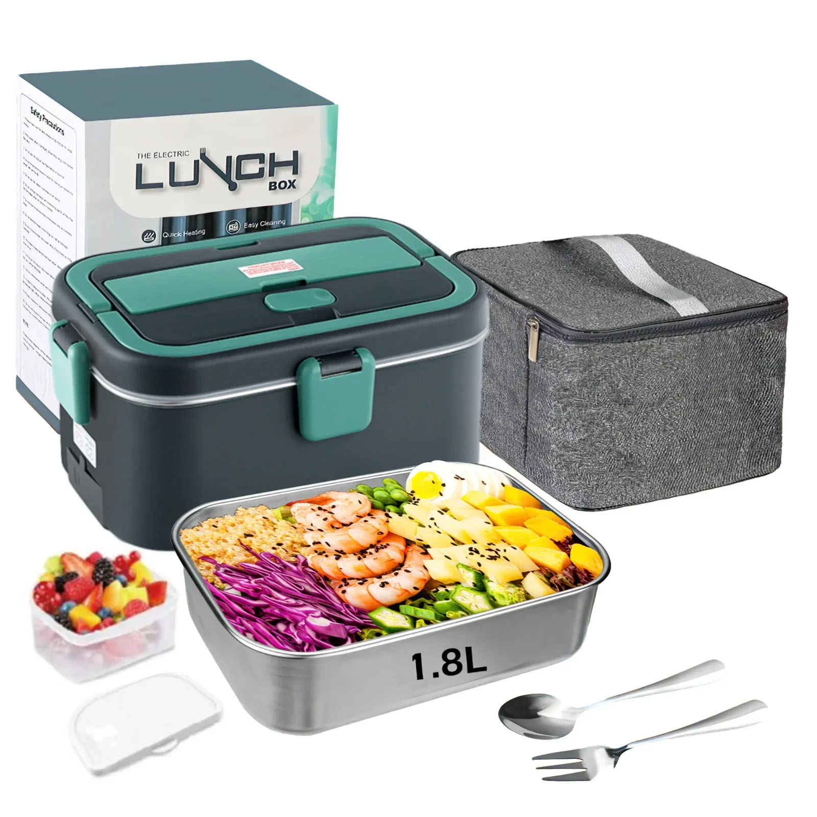 전기 도시락 상자 식품 워머 1.8L 80W 야외 캠핑 - Food Storage Camping 리뷰 및 가격