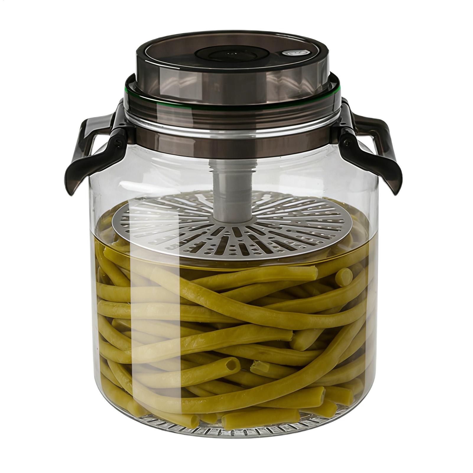 뚜껑이 있는 5L 원형 밀폐형 피클 보관 용기, 손잡이 - Food Storage Lidl 리뷰 및 가격