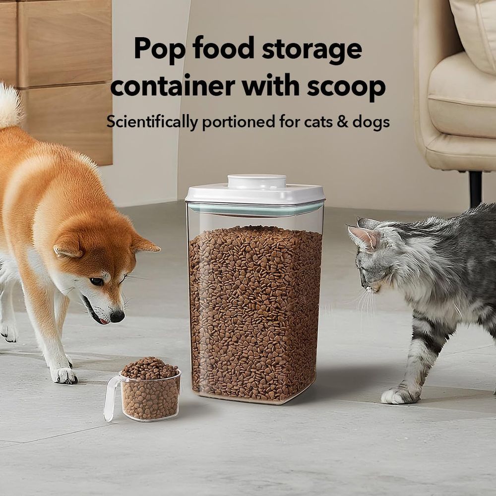 130ml 스쿱 – 4L/4.2qt 밀폐형 개 사료 용 - Food Storage Stackable Containers 리뷰 및 가격