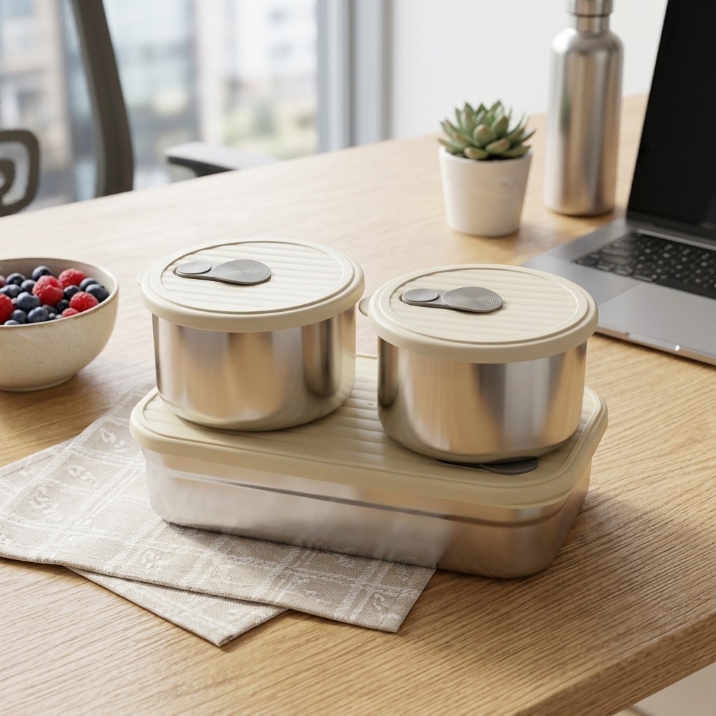 전자레인지 사용 가능 304 스테인리스 도시락 세트 3 - Food Storage Prep Containers 리뷰 및 가격