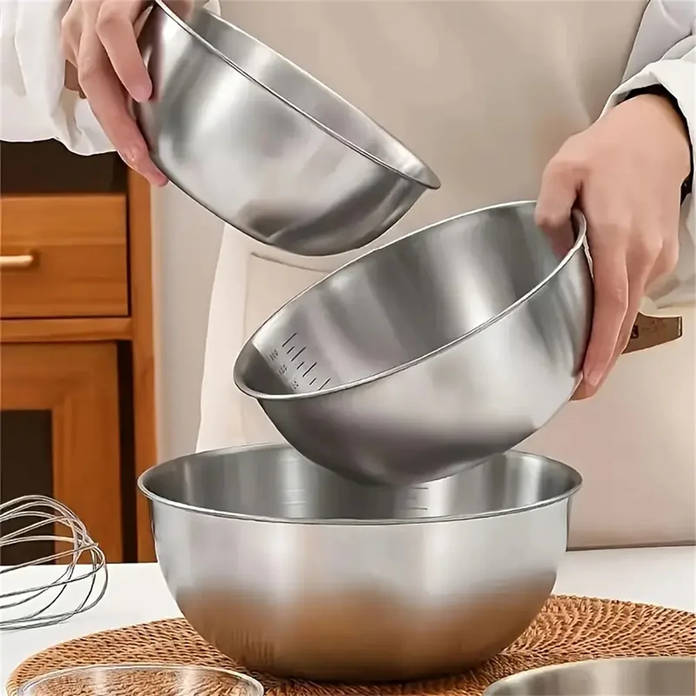 1-3 스테인리스 스틸 볼 세트(저울 포함) - 요리, - Food Storage Essentials 리뷰 및 가격