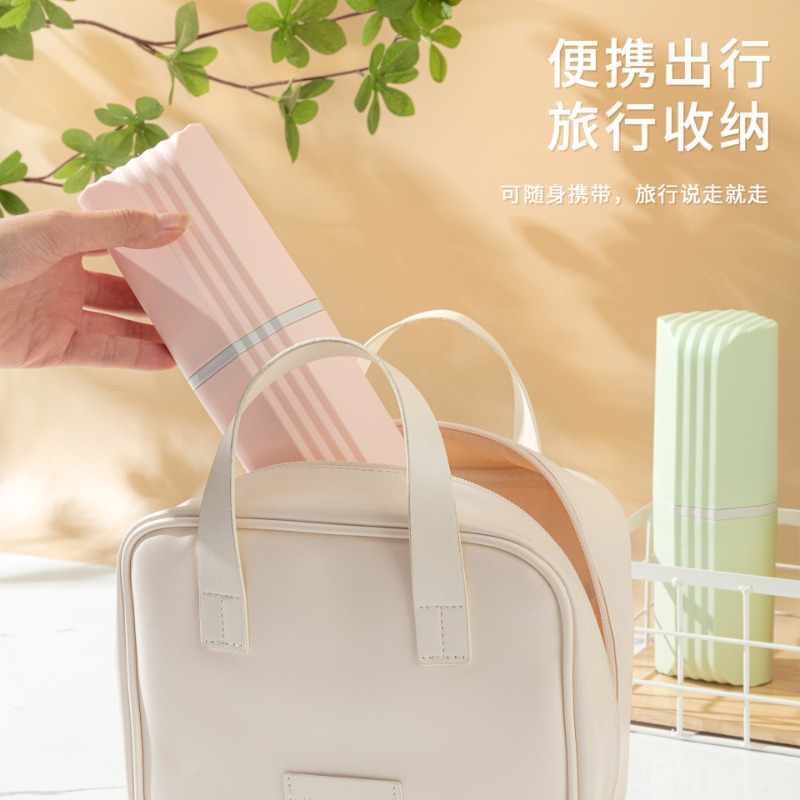 뚜껑이있는 솔리드 컬러 여행 칫솔 홀더 학생을위한 휴대 - Food Storage Camping 리뷰 및 가격