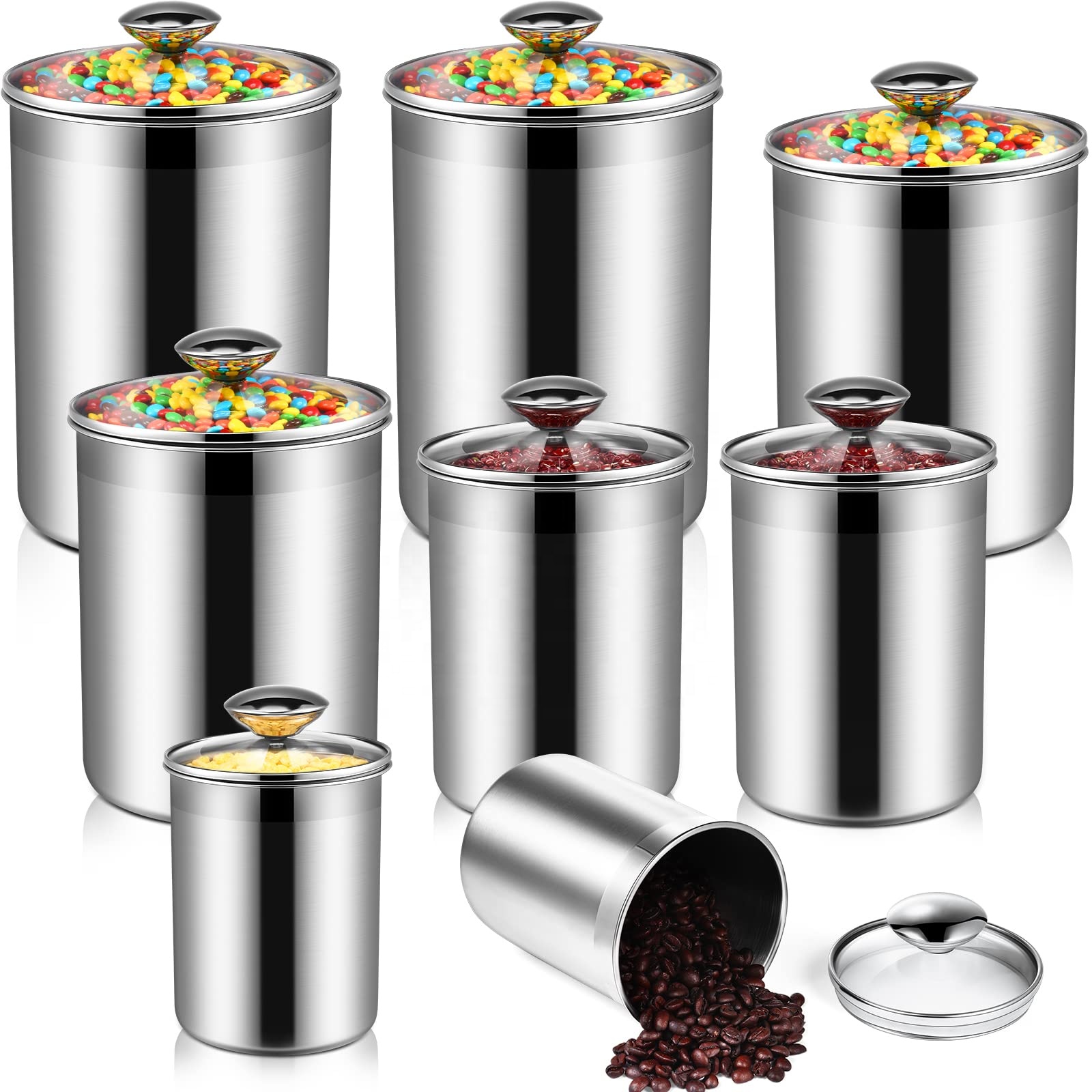 식품 보관 용기 차 커피 설탕 밀가루 밀폐형 주방 스테 - Food Storage Containers Set 리뷰 및 가격