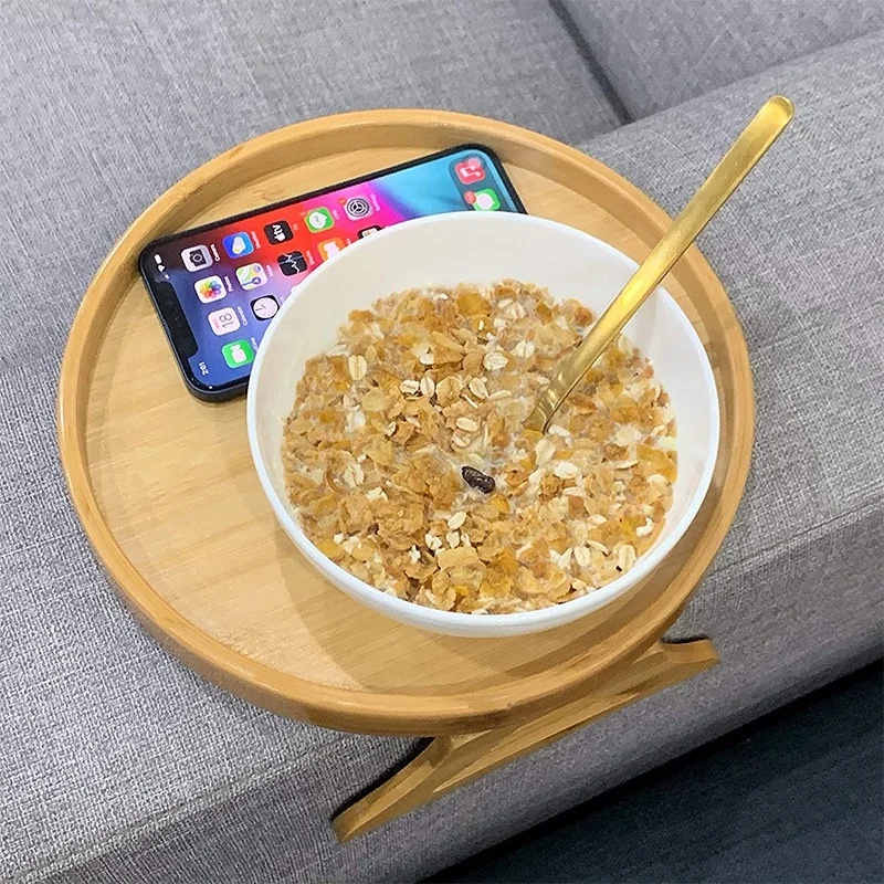 클립형 천연 나무 소파 팔걸이 트레이, 실용적인 TV  - Food Storage Practices 리뷰 및 가격