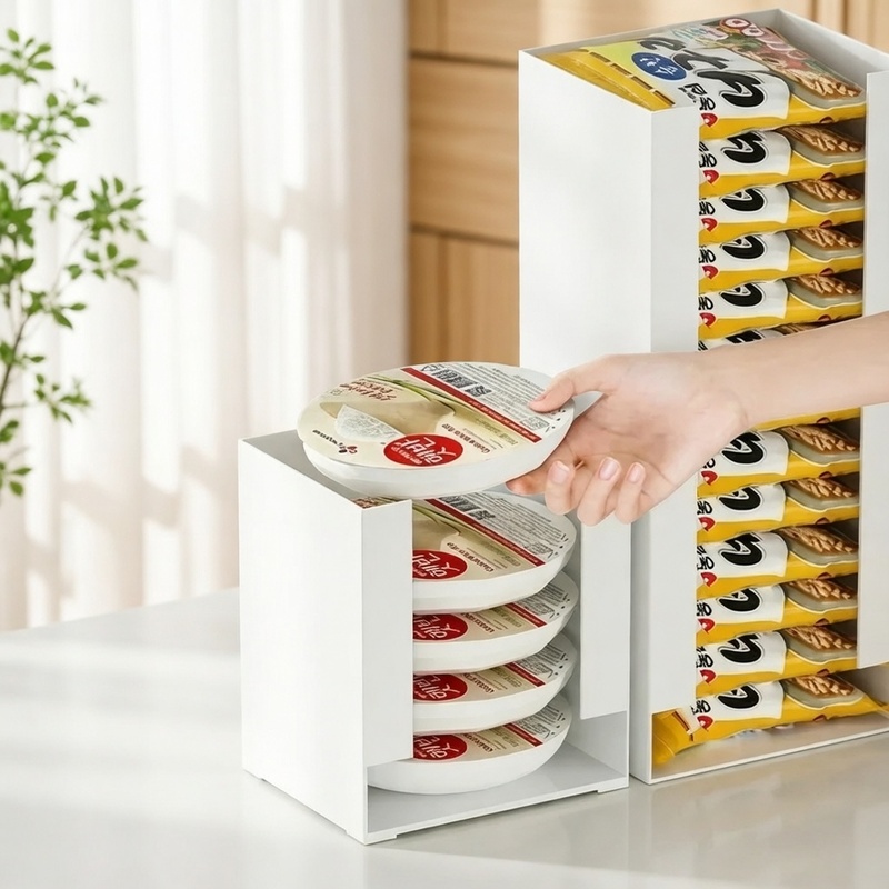 쌓을 수 있는 인스턴트 라면 컵 정리함 다용도 라면 보 - Food Storage Stackable Containers 리뷰 및 가격