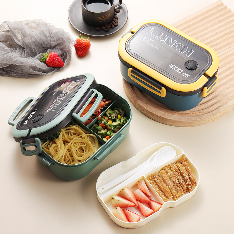 휴대용 단일 이중층 도시락 상자, 과일 식품 상자, 포 - Food Storage Tupperware 리뷰 및 가격