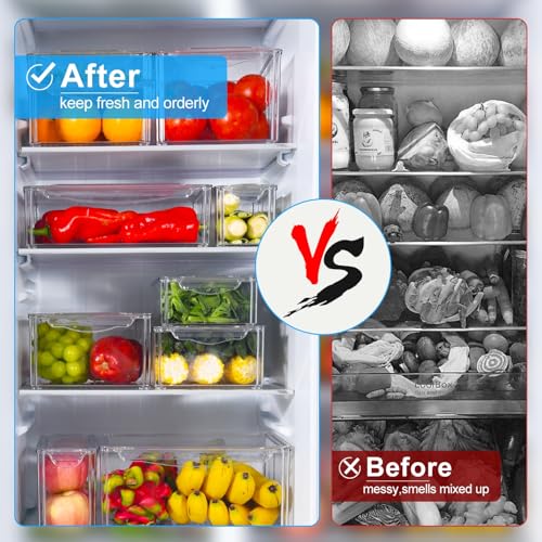 14개입 냉장고 정리함, 뚜껑이 있는 쌓을 수 있는 냉 - Food Storage Stackable Containers 리뷰 및 가격