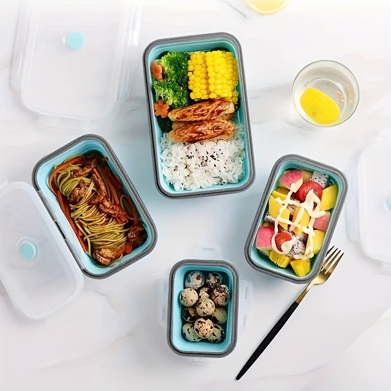 1/4pcs 접이식 실리콘 식품 보관 용기 쌓을 수있는 - Food Storage Tupperware 리뷰 및 가격