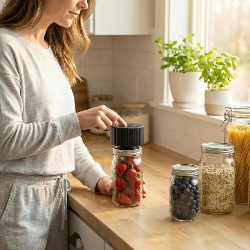 전기 메이슨 자 진공 밀봉기 키트 3-in-1 휴대용  - Food Storage Machine 리뷰 및 가격