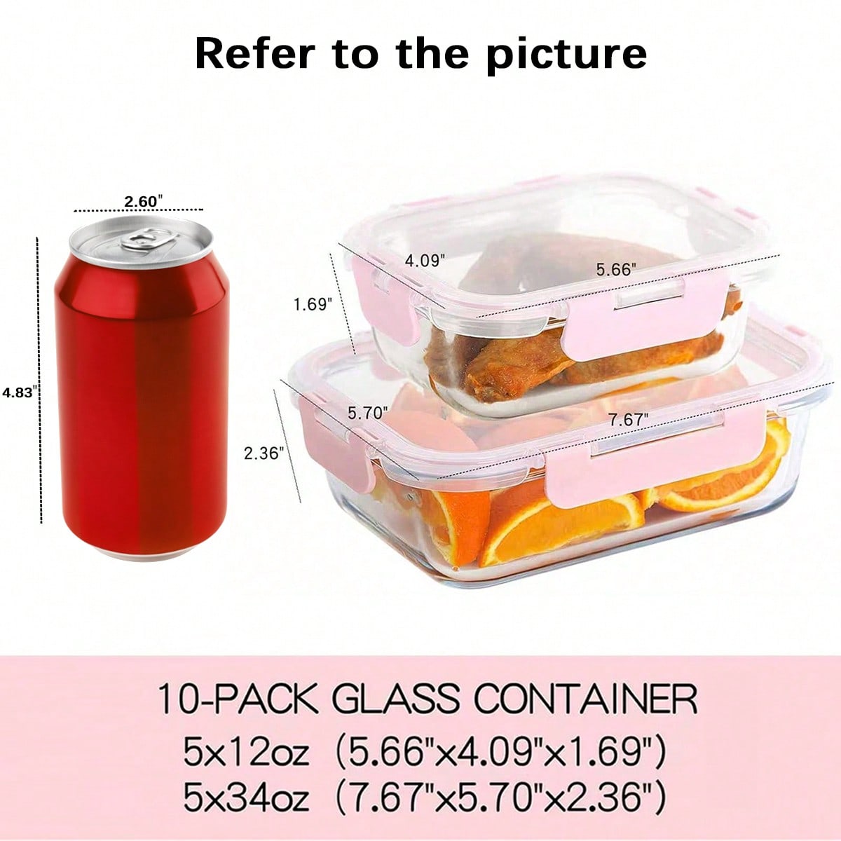 10개 세트 유리 식품 보관 용기, 모던한 투명 디자인 - Food Storage Prep Containers 리뷰 및 가격