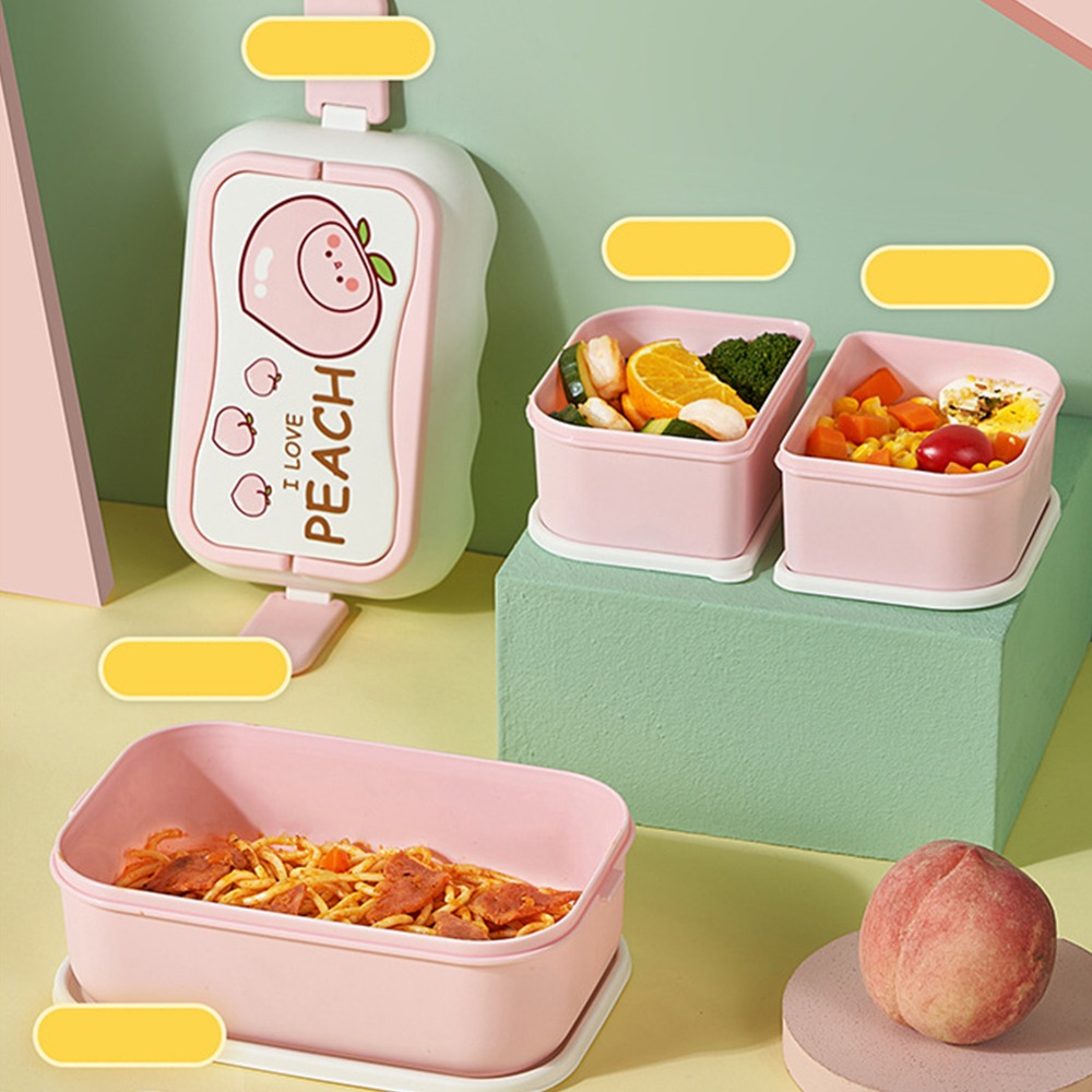 실용적인 3칸 점심 도시락 보관 용기 더블 레이어 25 - Food Storage Practices 리뷰 및 가격