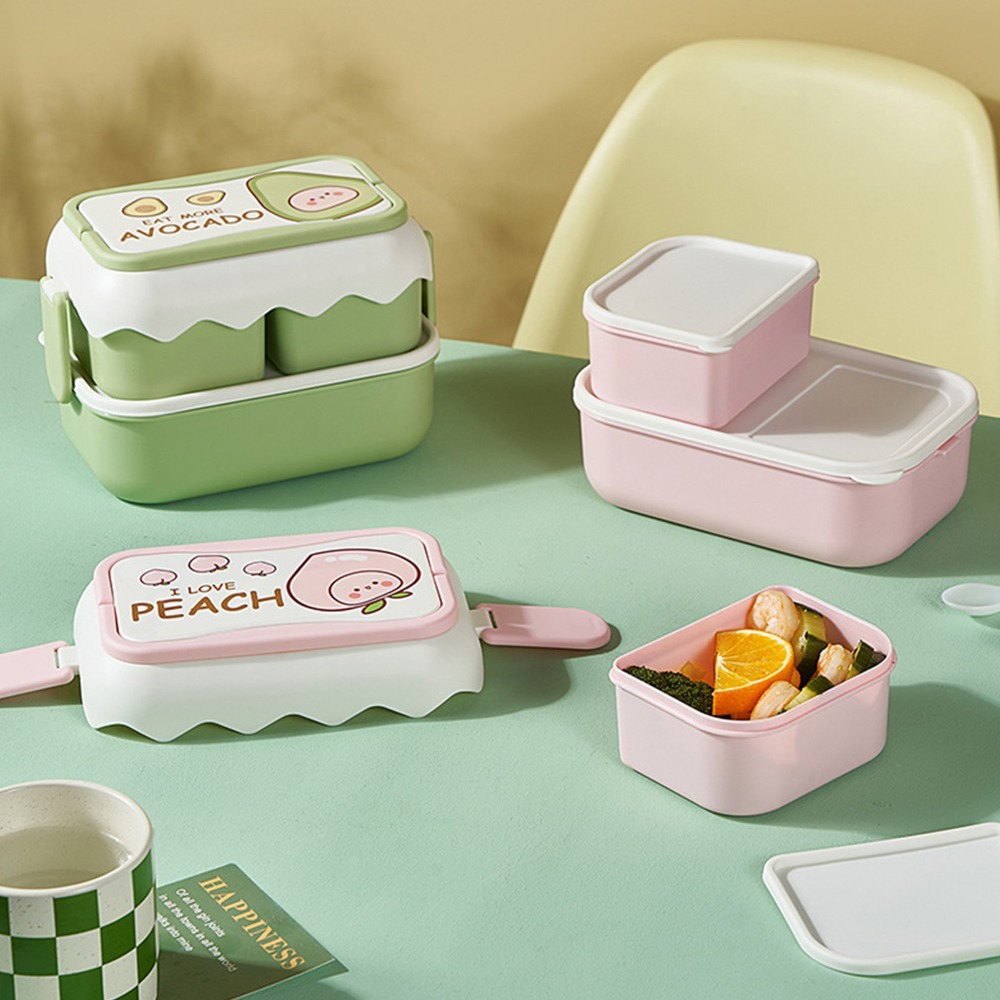 실용적인 3칸 점심 도시락 보관 용기 더블 레이어 25 - Food Storage Practices 리뷰 및 가격